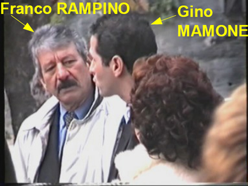 Gino Mamone con Franco Rampino fuori dalla Chiesa