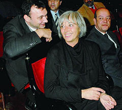 Marte Vincenzi sorride con Stefano Francesca
