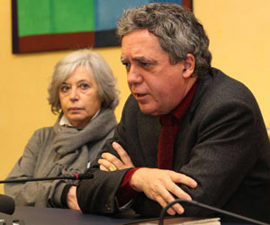il consulente Dalla Chiesa con l'allora sindaco di Genova Marta Vincenzi